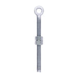 This is an image of Timco - Adjustable Gate Eye with Nuts - Hot Dipped Galvanised M19 x 250 (1 Each Unit) AGE19250GEA