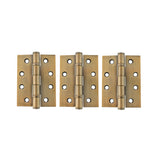 Quality image of Atlantic Ball Bearing Hinges Grade 13 Fire Rated 4" x 3" x 3mm set of 3 - Antique Brass | Sku. ah1433ab-3 | available from Trade Door Handles.