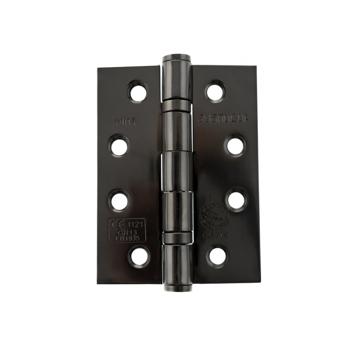 Quality image of Atlantic Ball Bearing Hinges Grade 13 Fire Rated 4" x 3" x 3mm - Black Nickel | Sku. ah1433bn | available from Trade Door Handles.