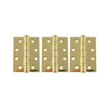 Quality image of Atlantic Ball Bearing Hinges Grade 13 Fire Rated 4" x 3" x 3mm set of 3 - Polished Brass | Sku. ah1433eb-3 | available from Trade Door Handles.