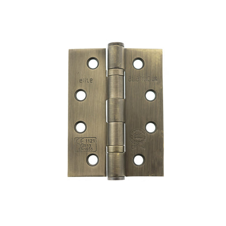 Quality image of Atlantic Ball Bearing Hinges Grade 13 Fire Rated 4" x 3" x 3mm - Matt Antique Brass | Sku. ah1433mab | available from Trade Door Handles.