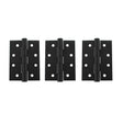 Quality image of Atlantic Ball Bearing Hinges Grade 13 Fire Rated 4" x 3" x 3mm set of 3 - Matt Black | Sku. ah1433mb-3 | available from Trade Door Handles.