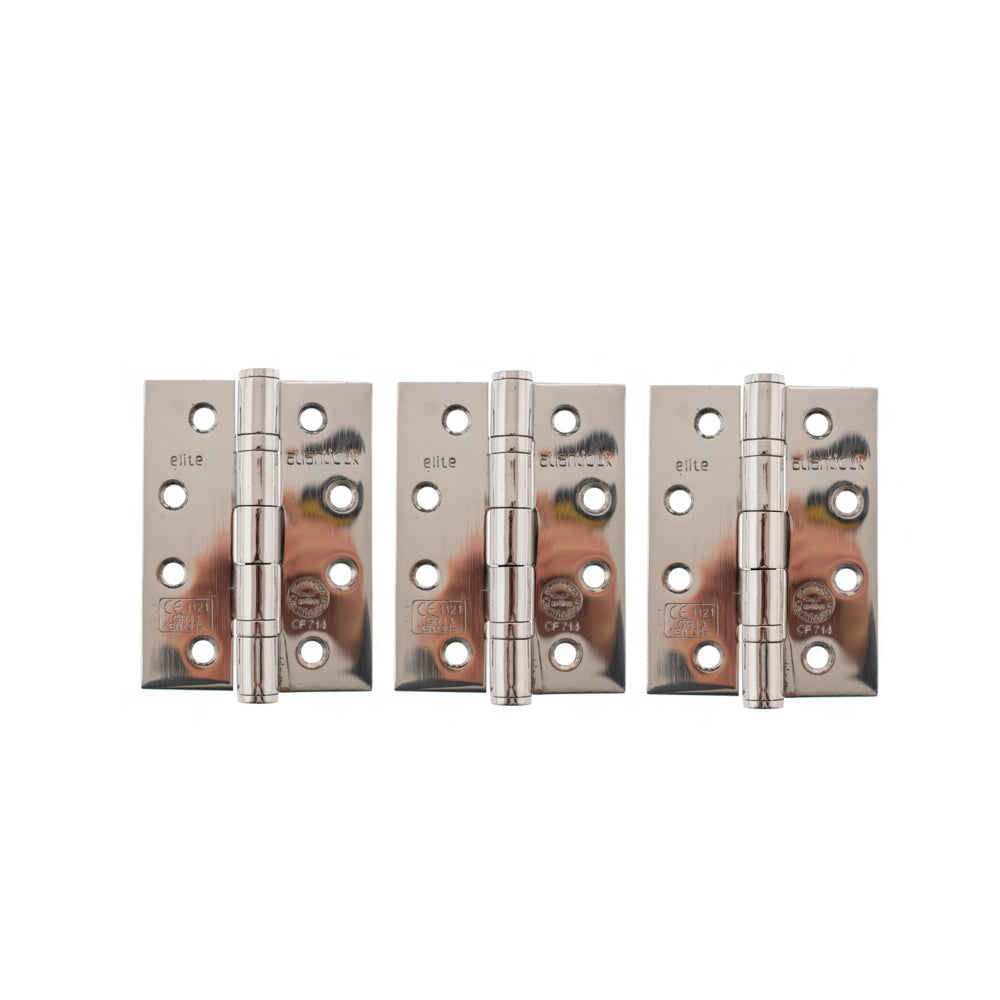 Quality image of Atlantic Ball Bearing Hinges Grade 13 Fire Rated 4" x 3" x 3mm set of 3 - Polished Stainless Steel | Sku. ah1433pss-3 | available from Trade Door Handles.