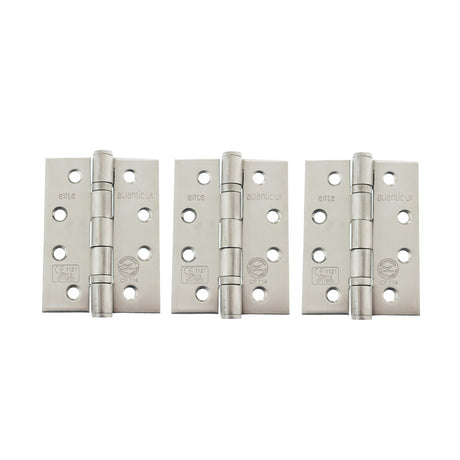 Quality image of Atlantic Ball Bearing Hinges Grade 13 Fire Rated 4" X 3" X 3mm set of 3 - Satin Stainless Steel | Sku. ah1433sss-3 | available from Trade Door Handles.