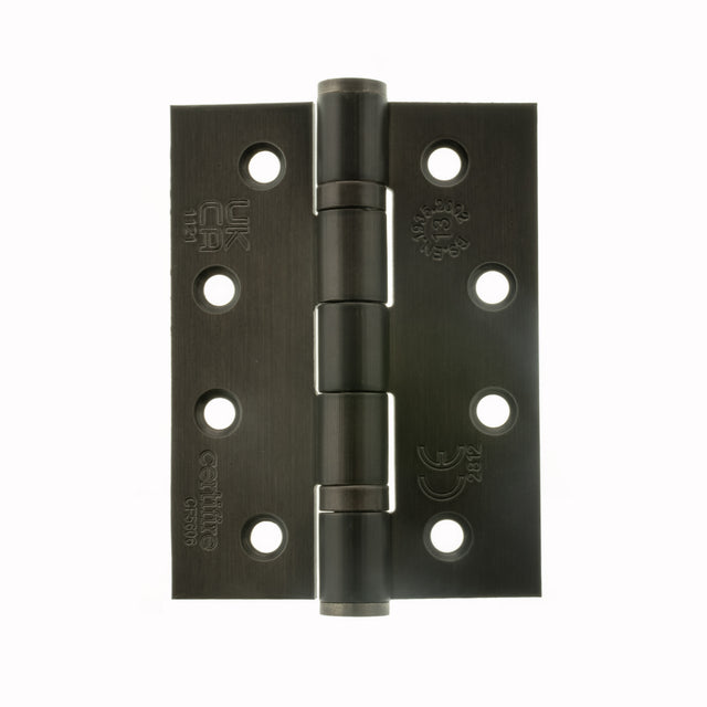 Quality image of Atlantic Ball Bearing Hinges Grade 13 Fire Rated 4" x 3" x 3mm - Urban Dark Bronze | Sku. ah1433udb | available from Trade Door Handles.