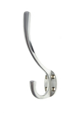 Quality image of Atlantic Traditional Hat & Coat Hook - Satin Chrome | Sku. ahchsc | available from Trade Door Handles.