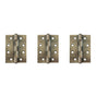 Quality image of Atlantic Ball Bearing Hinges Grade 11 Fire Rated 4" x 3" x 2.5mm set of 3 - Antique Brass | Sku. ahg111433ab-3 | available from Trade Door Handles.