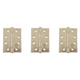 Quality image of Atlantic Ball Bearing Hinges Grade 11 Fire Rated 4" x 3" x 2.5mm set of 3 - Satin Nickel | Sku. ahg111433sn-3 | available from Trade Door Handles.