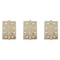 Quality image of Atlantic Ball Bearing Hinges Grade 11 Fire Rated 4" x 3" x 2.5mm set of 3 - Satin Nickel | Sku. ahg111433sn-3 | available from Trade Door Handles.