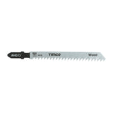 This is an image of Timco - Jigsaw Blades - Wood Cutting - HCS Blades - T111C T111C (5 Pieces Pack) AHG13