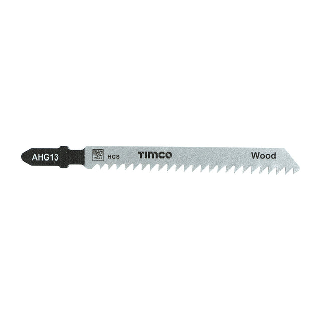 This is an image of Timco - Jigsaw Blades - Wood Cutting - HCS Blades - T111C T111C (5 Pieces Pack) AHG13