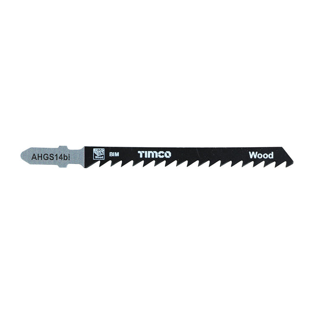 This is an image of Timco - Jigsaw Blades - Wood Cutting - Bi-Metal Blades - T144DF T144DF (5 Pieces Pack) AHGS14BI
