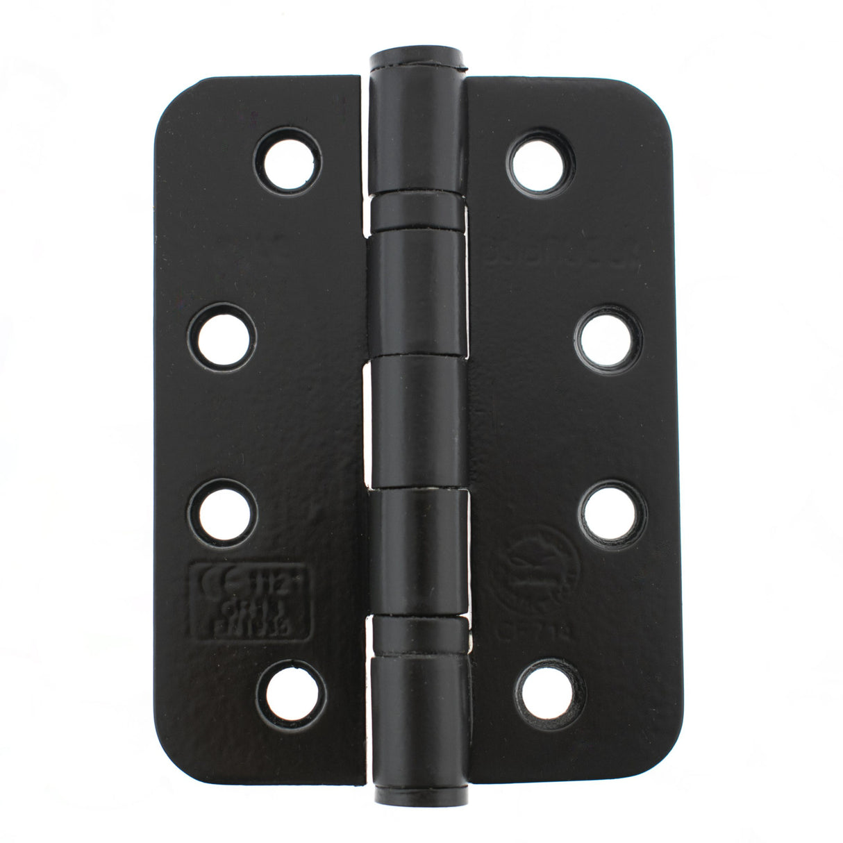 Quality image of Atlantic Radius Corner Ball Bearing Hinges Grade 13 Fire Rated 4" X 3" X 3mm - Matt Black | Sku. ahr1433mb | available from Trade Door Handles.