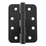 Quality image of Atlantic Radius Corner Ball Bearing Hinges Grade 13 Fire Rated 4" X 3" X 3mm - Matt Black | Sku. ahr1433mb | available from Trade Door Handles.