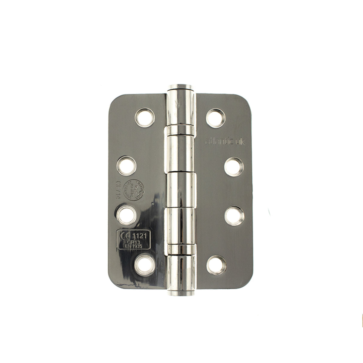 Quality image of Atlantic Radius Corner Ball Bearing Hinges Grade 13 Fire Rated 4" X 3" X 3mm - Polished Stainless Steel | Sku. ahr1433pss | available from Trade Door Handles.
