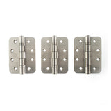 Quality image of Atlantic Radius Corner Ball Bearing Hinges Grade 13 Fire Rated 4" X 3" X 3mm set of 3 - Satin Stainless Steel | Sku. ahr1433sss-3 | available from Trade Door Handles.