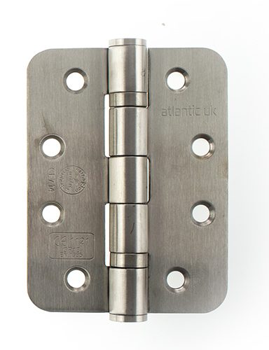 Quality image of Atlantic Radius Corner Ball Bearing Hinges Grade 13 Fire Rated 4" X 3" X 3mm - Satin Stainless Steel | Sku. ahr1433sss | available from Trade Door Handles.