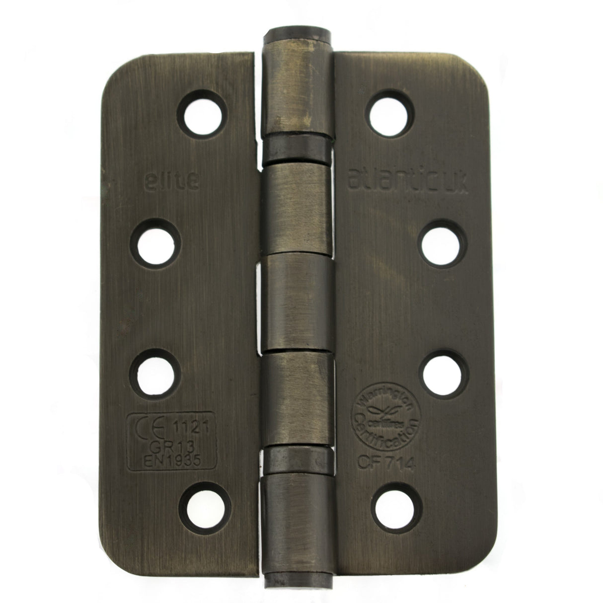 Quality image of Atlantic Radius Corner Ball Bearing Hinges Grade 13 Fire Rated 4" X 3" X 3mm - Urban Bronze | Sku. ahr1433ub | available from Trade Door Handles.