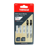This is an image of Timco - Jigsaw Blades - Wood Cutting - HCS Blades - T119B T119B (5 Pieces Pack) AHW12