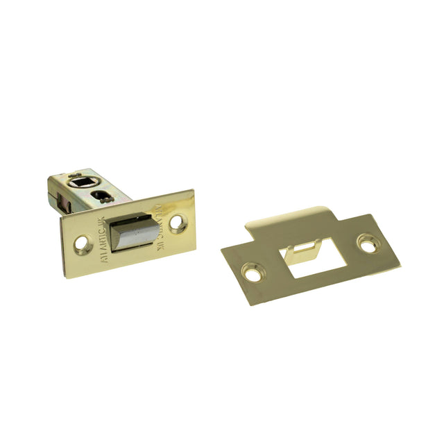 Quality image of Atlantic Bolt Through Tubular Latch 2.5" - Polished Brass | Sku. al25pb | available from Trade Door Handles.