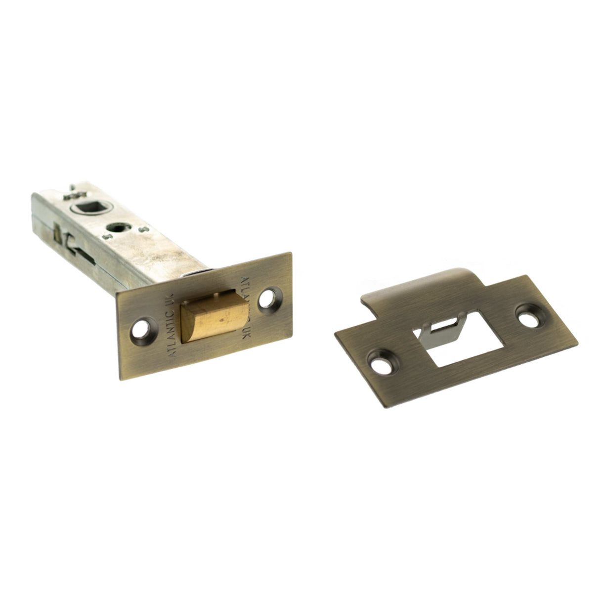 Quality image of Atlantic Heavy Duty Bolt Through Tubular Latch 4" - Matt Antique Brass | Sku. al4mab | available from Trade Door Handles.