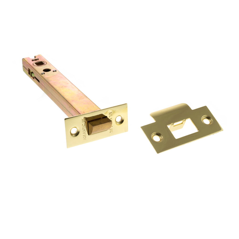 Quality image of Atlantic Heavy Duty Bolt Through Tubular Latch 6" - Polished Brass | Sku. al6pb | available from Trade Door Handles.