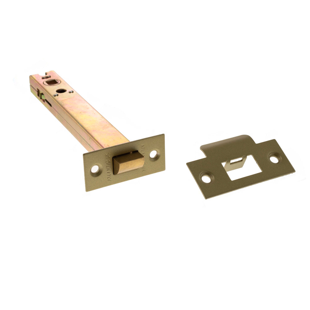 Quality image of Atlantic Heavy Duty Bolt Through Tubular Latch 6" - Satin Brass | Sku. al6sb | available from Trade Door Handles.