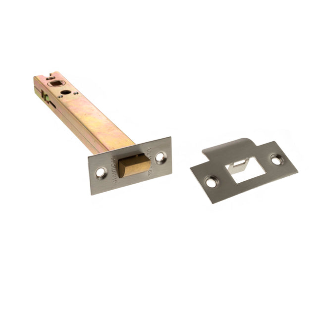 Quality image of Atlantic Heavy Duty Bolt Through Tubular Latch 6" - Satin Nickel | Sku. al6sn | available from Trade Door Handles.