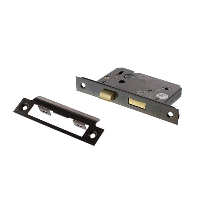 Quality image of Atlantic Bathroom Lock [CE] 2.5" - Black Nickel | Sku. alkbath25bn | available from Trade Door Handles.