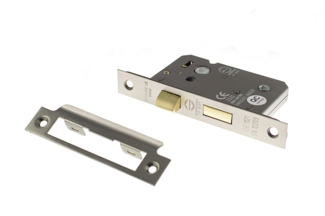 Quality image of Atlantic Bathroom Lock [CE] 2.5" - Matt Gun Metal | Sku. alkbath25mbn | available from Trade Door Handles.