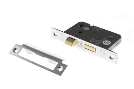 Quality image of Atlantic Bathroom Lock [CE] 2.5" - Polished Chrome | Sku. alkbath25pc | available from Trade Door Handles.
