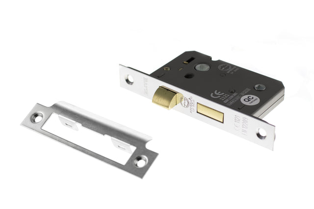 Quality image of Atlantic Bathroom Lock [CE] 2.5" - Polished Chrome | Sku. alkbath25pc | available from Trade Door Handles.