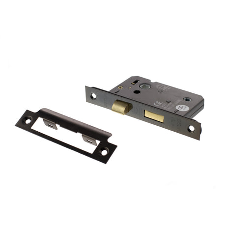 Quality image of Atlantic Bathroom Lock [CE] 3" - Black Nickel | Sku. alkbath3bn | available from Trade Door Handles.