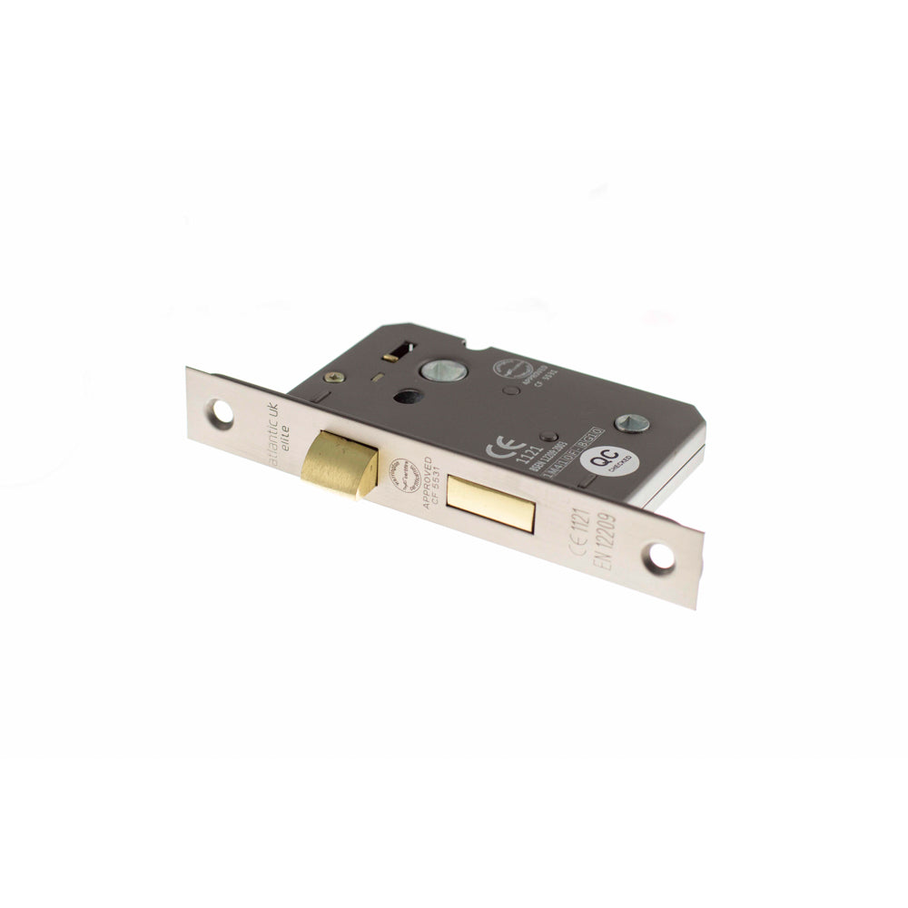 Quality image of Atlantic Bathroom Lock [CE] 3" - Matt Gun Metal | Sku. alkbath3mbn | available from Trade Door Handles.