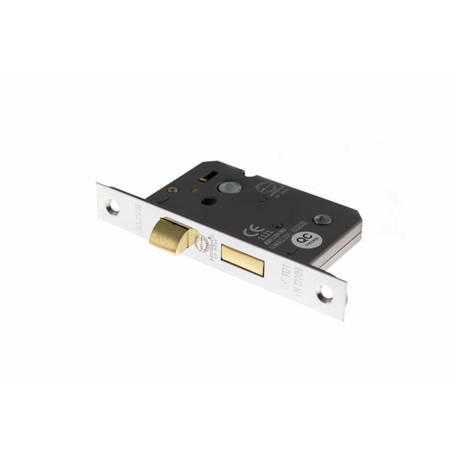 Quality image of Atlantic Bathroom Lock [CE] 3" - Polished Chrome | Sku. alkbath3pc | available from Trade Door Handles.