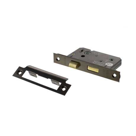 Quality image of Atlantic Bathroom Lock [CE] 3" - Urban Bronze | Sku. alkbath3ub | available from Trade Door Handles.