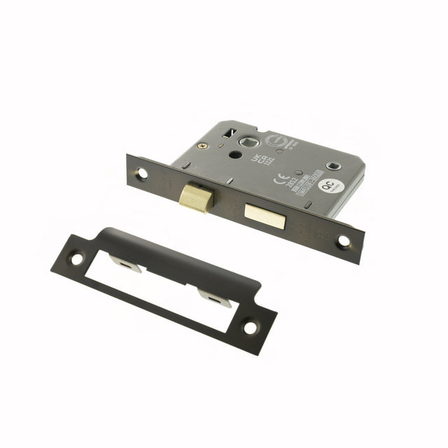 Quality image of Atlantic Bathroom Lock [CE] 3" - Urban Dark Bronze | Sku. alkbath3udb | available from Trade Door Handles.