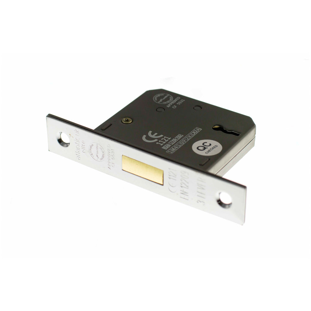 Quality image of Atlantic 3 Lever Key Deadlock [CE] 2.5" - Polished Chrome | Sku. alkdead3lk25pc | available from Trade Door Handles.
