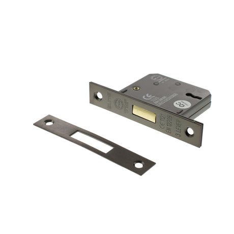 Quality image of Atlantic 3 Lever Key Deadlock [CE] Keyed Alike 2.5" - Satin Nickel | Sku. alkdead3lk25snka | available from Trade Door Handles.
