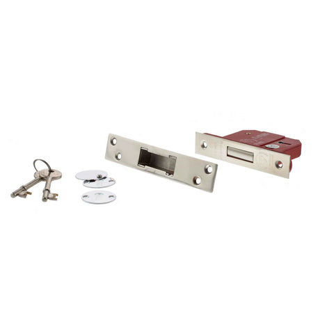 Quality image of Atlantic 5 Lever Key Deadlock [BS] 2.5" - Polished Chrome | Sku. alkdead5lk25pc | available from Trade Door Handles.