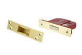 Quality image of Atlantic 5 Lever Key Deadlock [BS] 3" - Polished Brass | Sku. alkdead5lk3pb | available from Trade Door Handles.