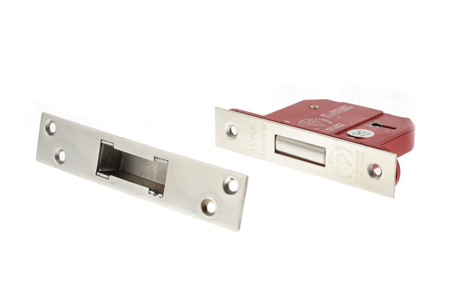 Quality image of Atlantic 5 Lever Key Deadlock [BS] 3" - Polished Chrome | Sku. alkdead5lk3pc | available from Trade Door Handles.