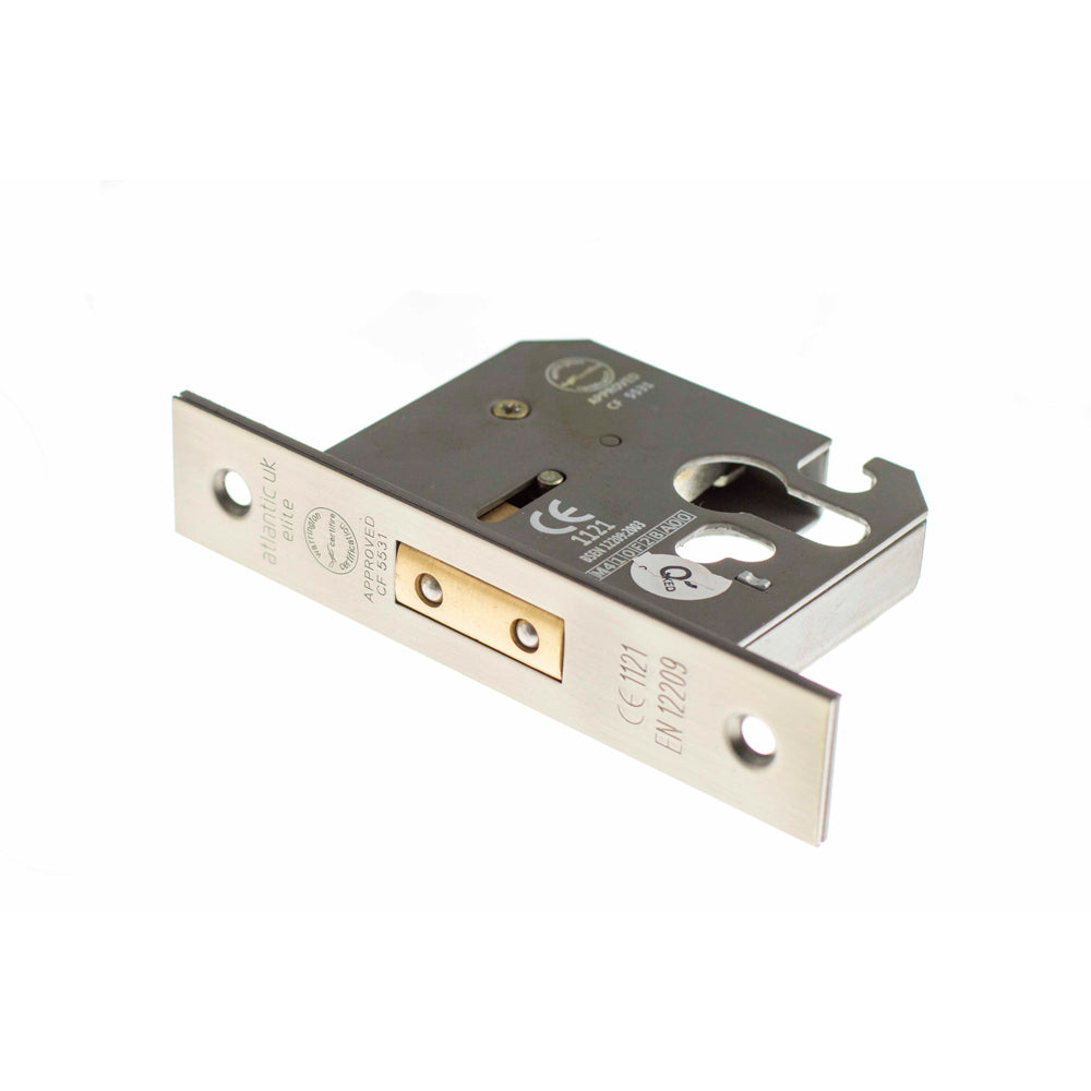 Quality image of Atlantic Euro Deadlock [CE] 2.5" - Matt Gun Metal | Sku. alkdeade25mbn | available from Trade Door Handles.