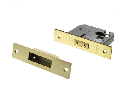 Quality image of Atlantic Euro Deadlock [CE] 2.5" - Polished Brass | Sku. alkdeade25pb | available from Trade Door Handles.