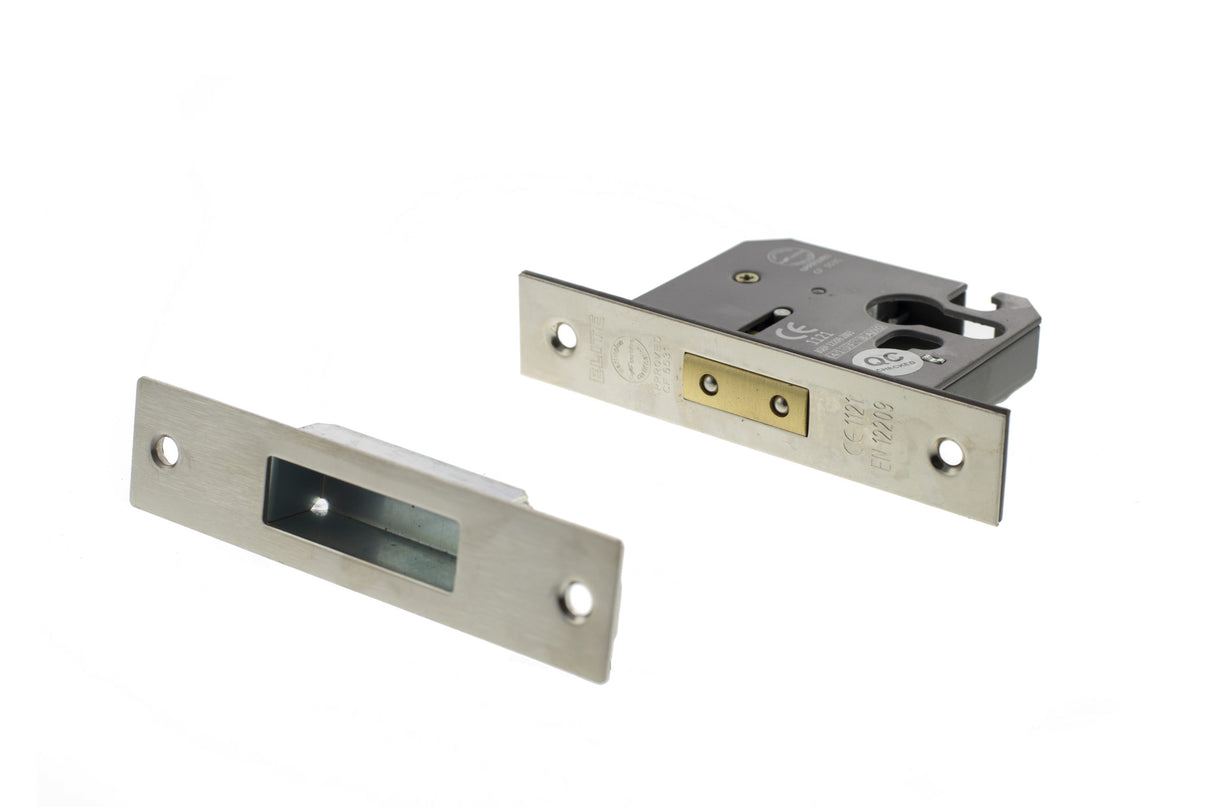 Quality image of Atlantic Euro Deadlock [CE] 2.5" - Polished Nickel | Sku. alkdeade25pn | available from Trade Door Handles.