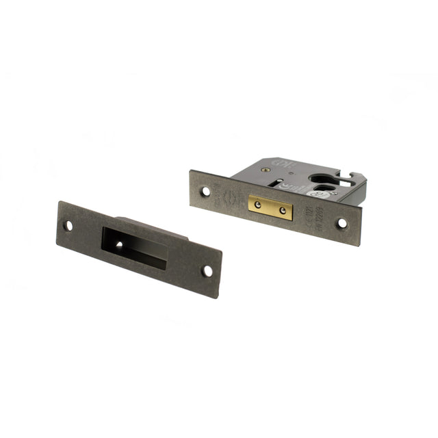 Quality image of Atlantic Euro Deadlock [CE] 3" - Distressed Silver | Sku. alkdeade3ds | available from Trade Door Handles.