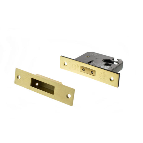Quality image of Atlantic Euro Deadlock [CE] 3" - Satin Brass | Sku. alkdeade3sb | available from Trade Door Handles.