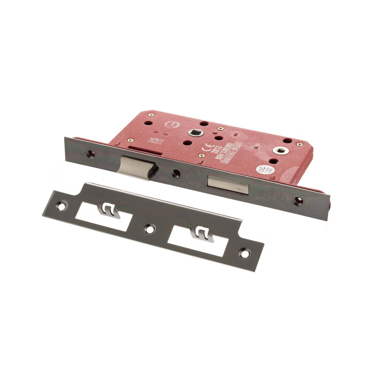 Quality image of Atlantic DIN Bathroom Lock Double Turn 60mm backset - Black Nickel | Sku. alkdinb60bn | available from Trade Door Handles.