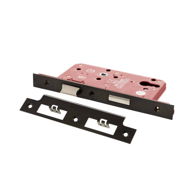 Quality image of Atlantic DIN Euro Profile Sashlock Double Throw 60mm backset - Urban Dark Bronze | Sku. alkdines60udb | available from Trade Door Handles.