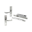 Quality image of Atlantic DIN Square Euro Profile Escape Sashlock Double Throw with RTD lever 60mm backset - Satin Stainless Steel | Sku. alkdinescs60sss | available from Trade Door Handles.